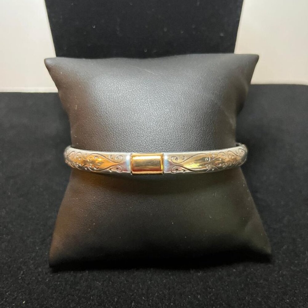 Brighton Two-Tone Etched Bangle - image 1